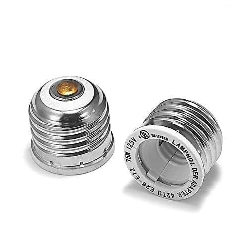 Sockeladapter, 2 Stück E26 auf E12 Fassung Adapter Lampenfassung Konverter Sockel Sockel Kronleuchter LED Lampe von LCUVIMPEX