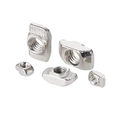 T-Nut-Muttern M3-M8 Hammerkopf-T-Mutter for 3D-Drucker 2020-4545 Aluminiumprofil Packung mit 10/100 Stück(20-M3 50pcs) von LCUVIMPEX
