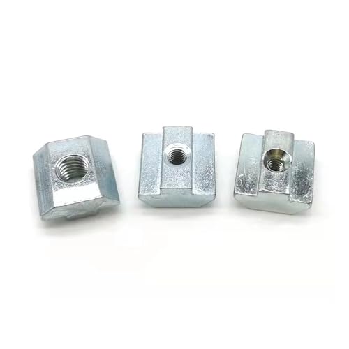 T-Nut-Muttern Verzinkter Schlitz T Vierkantmutter for 2020 Aluminiumprofil M3 M4 M5 M6 Packung(M6 (50Pcs)) von LCUVIMPEX