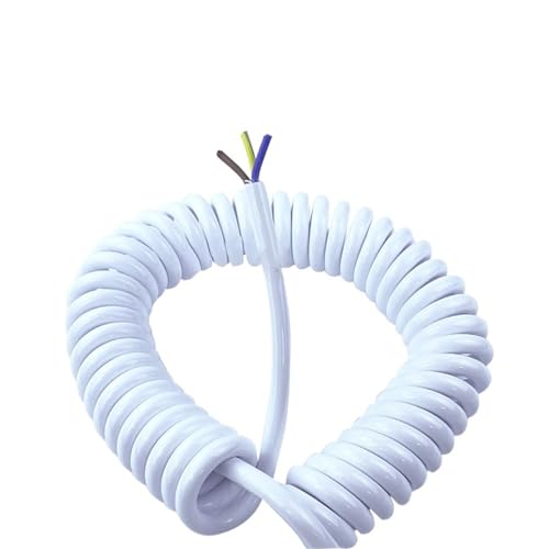 Teleskop Kupfer-Kern Kabel, 3 Core ,24AWG 15AWG Stretch 1 Meter to 10 Meters Telescopic Cable Wire Retractable Coil(Stretch 9 meters 24AWG 0.2mm2) von LCUVIMPEX