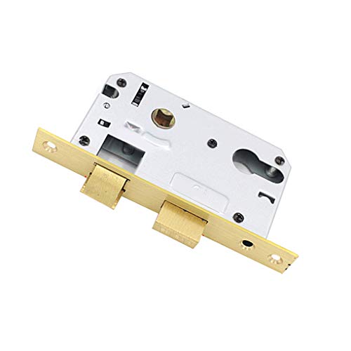 Türschloss mit zentraler Getriebe, Einsteckschloss-Set aus Edelstahl und Kupfer, mehrfarbig, mehrere Größen(L) von LCUVIMPEX