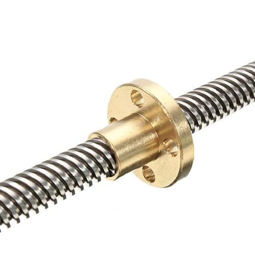 Über exzonierte, edelstahlgebrannte nutten, T8 Leitspindel Messing Flanschmutter 8mm 2mm 4mm 8mm Blei Mehrere Größen Edelstahl Mit Mutter(2mm Pitch 4mm Lead,330mm) von LCUVIMPEX