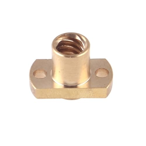 Über exzonierte, edelstahlgebrannte nutten, T8 Messing H Flansch Leitspindelmutter for Trapezgewindespindel Steigung 1-2mm Blei 1-14mm(Pitch 2mm Lead 2mm) von LCUVIMPEX