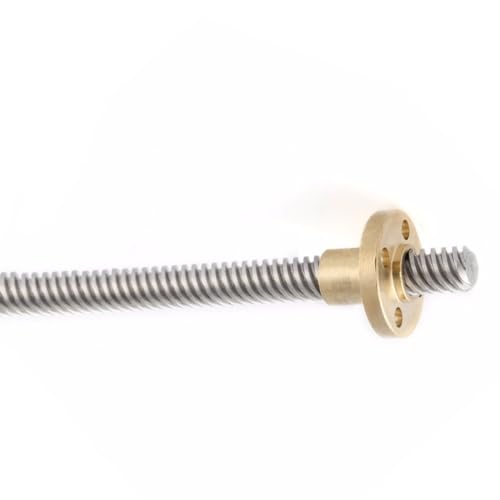 Über exzonierte, edelstahlgebrannte nutten, Trapezgewindespindel T8 8 mm aus Edelstahl mit Messingmutter, 2er-Pack, mehrere Größen(2mm pitch lead 8mm,500mm) von LCUVIMPEX