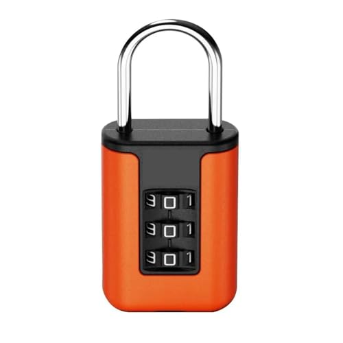 Verschlüsselungsschloss, Kontrastfarbe Drahtseil Codeschloss Tragbares Reisekoffer-Gepäck-Vorhängeschloss 1St(Orange) von LCUVIMPEX