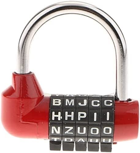 Verschlüsselungsschloss, Ziffernwahl Kombinationscode 5 Buchstaben Schloss Vorhängeschloss Koffer Gepäck Vorhängeschloss von LCUVIMPEX
