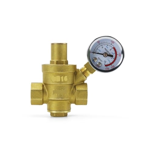 Wasserdruckminderventil, Messing-Druckminderventil mit Manometer in mehreren Größen(Dn20 Female) von LCUVIMPEX