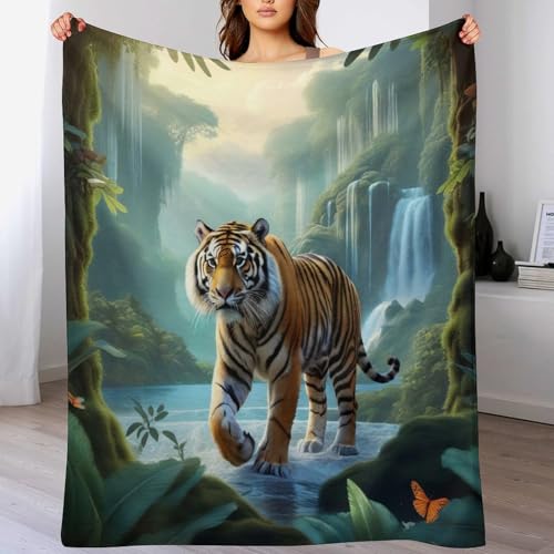 Animal Tiger Decke Wohndecken, Warm Sofadecke/Couchdecke Aus Flannel, Fleecedecke Als Sofaüberwurf Oder Wohnzimmerdecke 130×180cm Animal Tiger Decke Wohndecken, Warm Sofadecke/Couchdecke Aus Flannel, Fleecedecke Als Sofaüberwurf Oder Wohnzimmerdecke 130×180cm von LCWWW