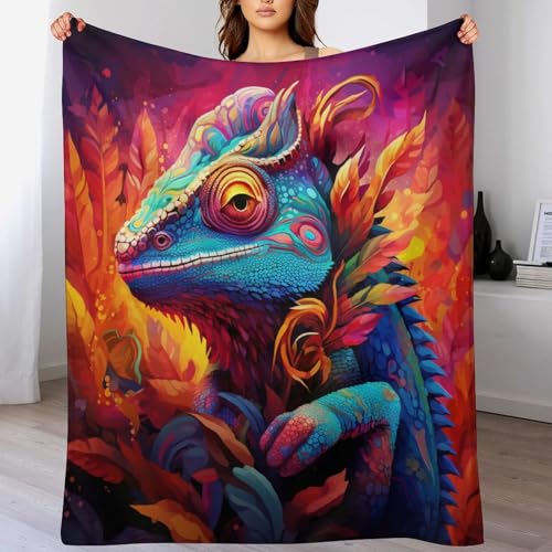 ChamäLöwen Dick Decke Weich Wärme Gemütlich Flannel-Fleece Sofadecke Deckeldecke 3D Bilder Wohndecke Für Bett/Sofa 150×200cm ChamäLöwen Dick Decke Weich Wärme Gemütlich Flannel-Fleece Sofadecke Deckeldecke 3D Bilder Wohndecke Für Bett/Sofa 150×200cm von LCWWW