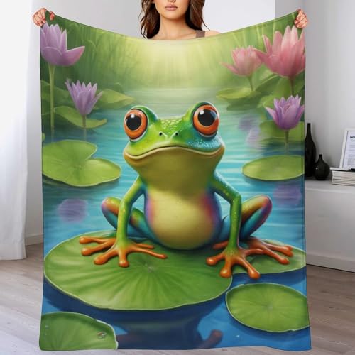Decke Big Eyed Frosch Flauschige BettDecke, Extra Weich & Warm, Wohndecke Flannel Fleece Decke Als Sofadecke & Couchdecke 140×180cm Decke Big Eyed Frosch Flauschige BettDecke, Extra Weich & Warm, Wohndecke Flannel Fleece Decke Als Sofadecke & Couchdecke 140×180cm von LCWWW