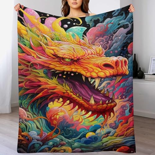 Drache Dick Decke Weich Wärme Gemütlich Flannel-Fleece Sofadecke Deckeldecke 3D Bilder Wohndecke Für Bett/Sofa 140×180cm Drache Dick Decke Weich Wärme Gemütlich Flannel-Fleece Sofadecke Deckeldecke 3D Bilder Wohndecke Für Bett/Sofa 140×180cm von LCWWW