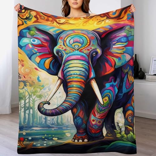 Elefant Dick Decke Weich Wärme Gemütlich Flannel-Fleece Sofadecke Deckeldecke 3D Bilder Wohndecke Für Bett/Sofa 140×180cm Elefant Dick Decke Weich Wärme Gemütlich Flannel-Fleece Sofadecke Deckeldecke 3D Bilder Wohndecke Für Bett/Sofa 140×180cm von LCWWW