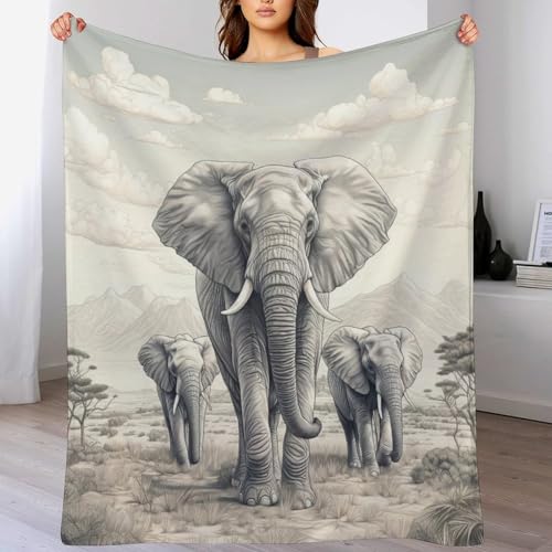 Elefants Dick Decke Weich Wärme Gemütlich Flannel-Fleece Sofadecke Deckeldecke 3D Bilder Wohndecke Für Bett/Sofa 150×200cm Elefants Dick Decke Weich Wärme Gemütlich Flannel-Fleece Sofadecke Deckeldecke 3D Bilder Wohndecke Für Bett/Sofa 150×200cm von LCWWW