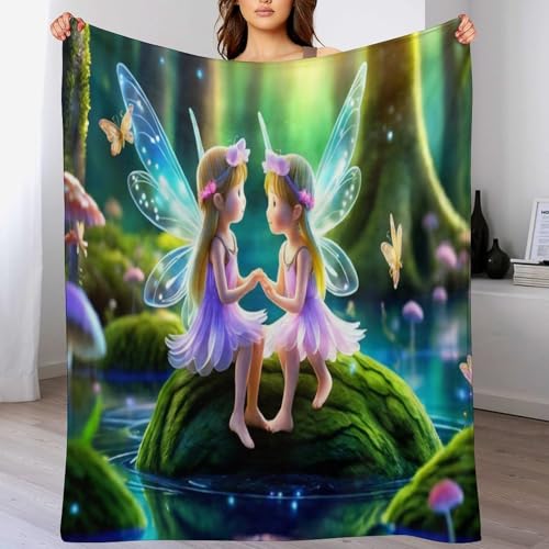 Elfenmädchen Dick Decke Weich Wärme Gemütlich Flannel-Fleece Sofadecke Deckeldecke 3D Bilder Wohndecke Für Bett/Sofa 150×200cm Elfenmädchen Dick Decke Weich Wärme Gemütlich Flannel-Fleece Sofadecke Deckeldecke 3D Bilder Wohndecke Für Bett/Sofa 150×200cm von LCWWW