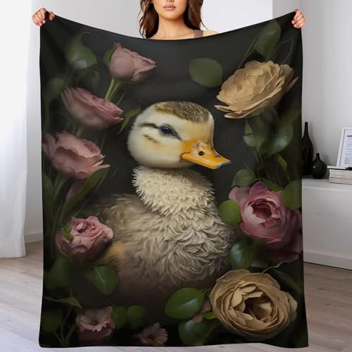 Ente Decke Flannel Decken Warm Wohndecke Weiche Fleecedecke Als Sofaüberwurf Couchdecke Tagesdecke Für Bett&Sofa 180×200cm von LCWWW