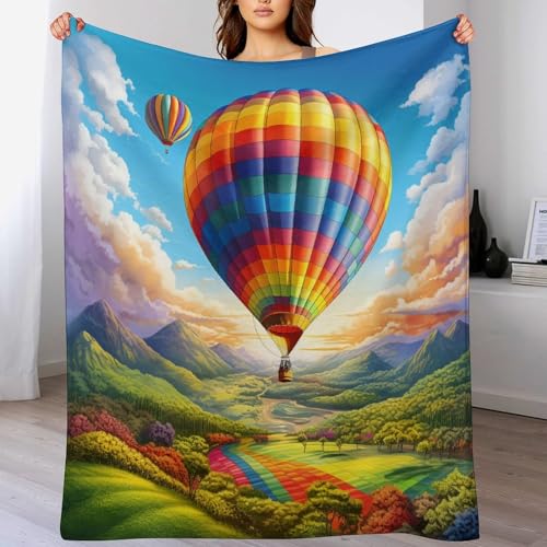 Heißluftballon Dick Decke Weich Wärme Gemütlich Flannel-Fleece Sofadecke Deckeldecke 3D Bilder Wohndecke Für Bett/Sofa 180×200cm Heißluftballon Dick Decke Weich Wärme Gemütlich Flannel-Fleece Sofadecke Deckeldecke 3D Bilder Wohndecke Für Bett/Sofa 180×200cm von LCWWW