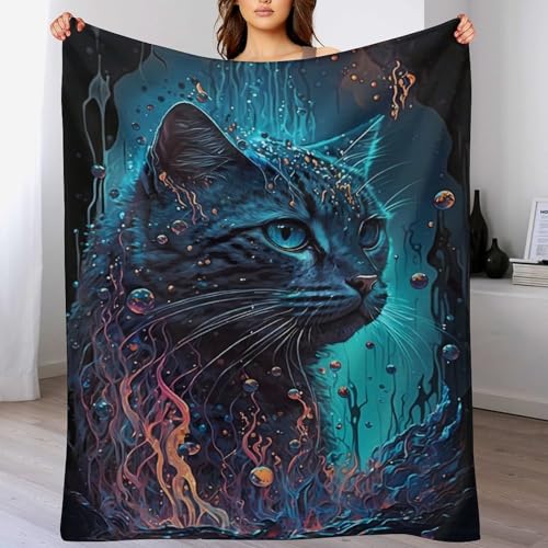 Katze Dick Decke Weich Wärme Gemütlich Flannel-Fleece Sofadecke Deckeldecke 3D Bilder Wohndecke Für Bett/Sofa 100×130cm Katze Dick Decke Weich Wärme Gemütlich Flannel-Fleece Sofadecke Deckeldecke 3D Bilder Wohndecke Für Bett/Sofa 100×130cm von LCWWW