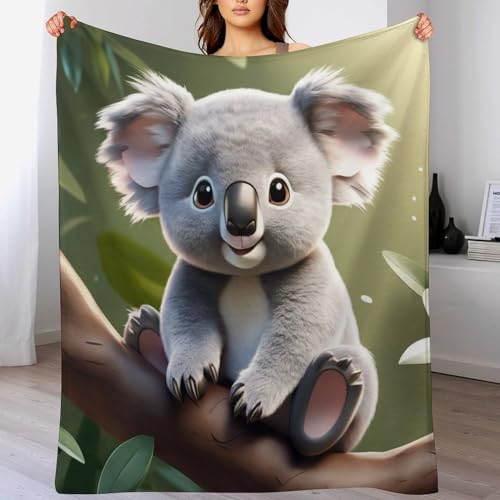 Koala Dick Decke Weich Wärme Gemütlich Flannel-Fleece Sofadecke Deckeldecke 3D Bilder Wohndecke Für Bett/Sofa 100×130cm Koala Dick Decke Weich Wärme Gemütlich Flannel-Fleece Sofadecke Deckeldecke 3D Bilder Wohndecke Für Bett/Sofa 100×130cm von LCWWW