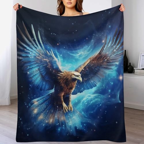 LCWWW Adler Decke - Flannel Fleecedecke Auch Als Wohndecke, Tagesdecke, Wohnzimmer Geeignet - Überwurf Decken Sofa & Couch, 180×200cm von LCWWW