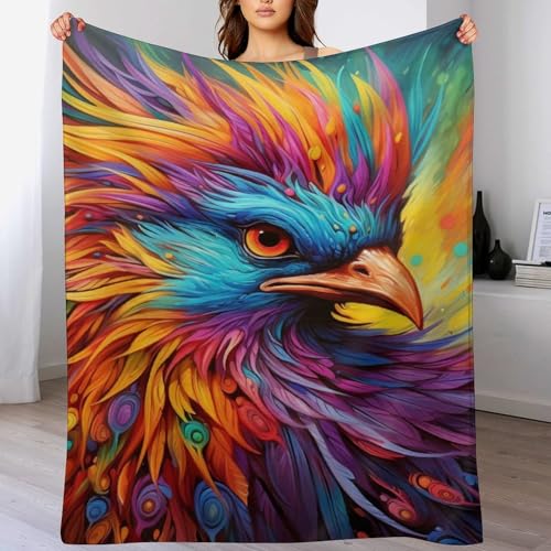LCWWW Adler Decke Vier Jahreszeiten Wohndecke Couchdecke Weiche Fleecedecke Flannel Sofaüberwurf Tagesdecke Für Bett/Sofa 140×180cm von LCWWW