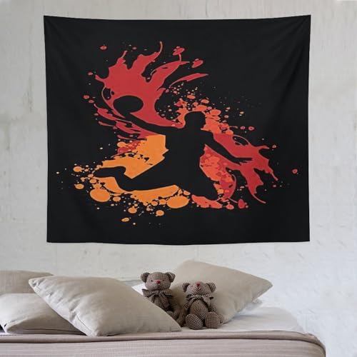 LCWWW Basketball Wandteppiche Poster Ornament Wandbehang Wandteppich Wanddeko Für Wohnzimmer Schlafzimmer Tapisserie 130×150cm von LCWWW