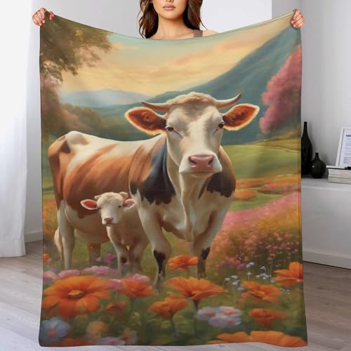 LCWWW Bettüberwurf Wohndecke Weiche Flannel Milk Kuh Decke Sofadecke Mit 3D Muster Vier Jahreszeiten Wohndecke Für Bett/Couch 150×200cm LCWWW Bettüberwurf Wohndecke Weiche Flannel Milk Kuh Decke Sofadecke Mit 3D Muster Vier Jahreszeiten Wohndecke Für Bett/Couch 150×200cm von LCWWW