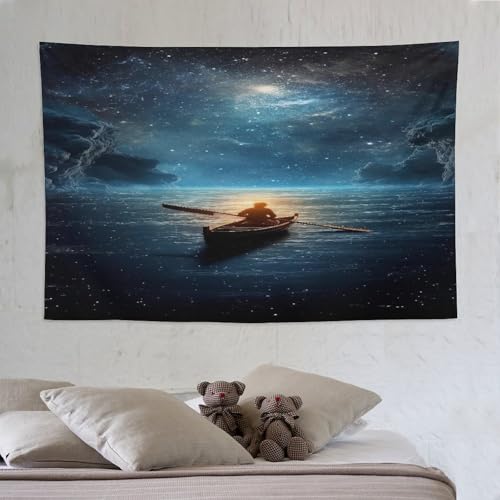 LCWWW Boot Wandteppiche Wandbehang Rechteckig Art Decor Drucken Gewebe Für Wohnzimmer Schlafzimmer Tapisserie 150×230cm von LCWWW