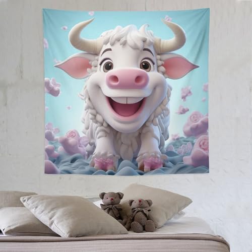 LCWWW Cute Kuh Tapisserie Wandteppiche 3D-Druck Wandteppich Wandbehang Heimdekoration Wandtep 150×150cm LCWWW Cute Kuh Tapisserie Wandteppiche 3D-Druck Wandteppich Wandbehang Heimdekoration Wandtep 150×150cm von LCWWW