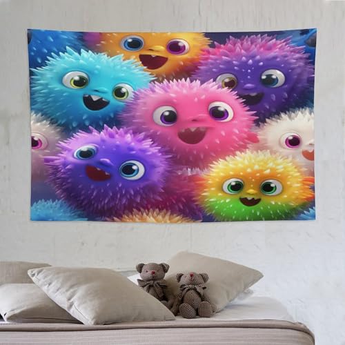 LCWWW Cute PufferFisch Wandteppich 3d Drucken Wandbehang Tapisserie Für Zimmerdekoration Wanddekorationskunst 150×230cm von LCWWW