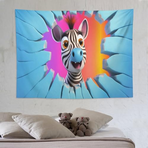 LCWWW Cute Zebra Wandteppiche Wandbehang Rechteckig Art Decor Drucken Gewebe Für Wohnzimmer Schlafzimmer Tapisserie 150×200cm LCWWW Cute Zebra Wandteppiche Wandbehang Rechteckig Art Decor Drucken Gewebe Für Wohnzimmer Schlafzimmer Tapisserie 150×200cm von LCWWW
