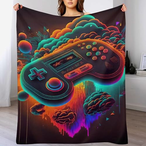 LCWWW Decke Gamecontroller Decken Tagesdecke - Weiche Flannel Decke Sofadecke - Wohndecke Sofaüberwurf Bettüberwurf 130×180cm von LCWWW