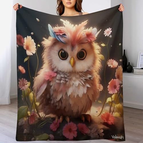 LCWWW Eule Fleece Decke, Flauschige Kuscheldecken, Superweiche Leichte Flannel Wohndecke Mit Druck Für Couch Bett/Sofa 100×130cm LCWWW Eule Fleece Decke, Flauschige Kuscheldecken, Superweiche Leichte Flannel Wohndecke Mit Druck Für Couch Bett/Sofa 100×130cm von LCWWW