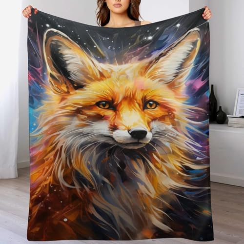 LCWWW Fuchs Decke Flannel Sofadecke Strandtuch Teppich Picknickdecke Weich Umhang Für Schlafzimmer, Alle Jahreszeiten 150×200cm von LCWWW