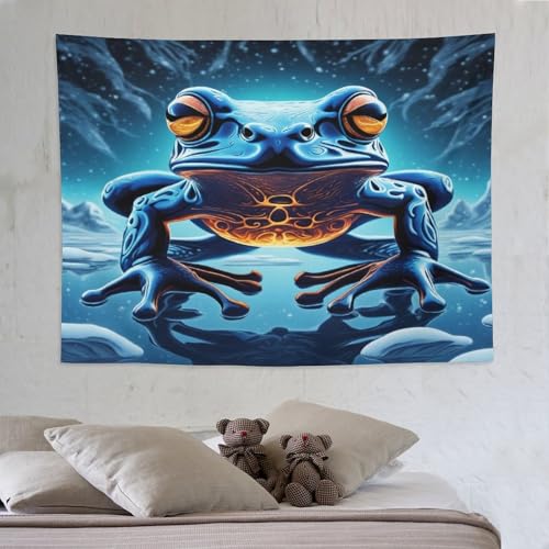 LCWWW Großäugiger Frosch Wandteppich 3D-gedruckt Wandbehang Tapisserie Geeignet Für Raumdekoration Heim-Wanddekoration 150×200cm von LCWWW