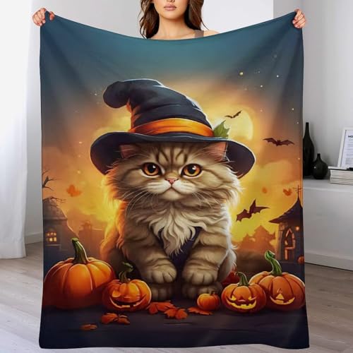 LCWWW Katze Decke - Flannel Fleecedecke Auch Als Wohndecke, Tagesdecke, Wohnzimmer Geeignet - Überwurf Decken Sofa & Couch, 140×180cm von LCWWW