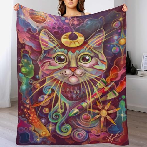 LCWWW Katze Wohndecken Decken Flannel Decke Teppich Picknick Weich Für Schlafzimmer Sofa Outdoor Vier Jahreszeiten 130×180cm von LCWWW