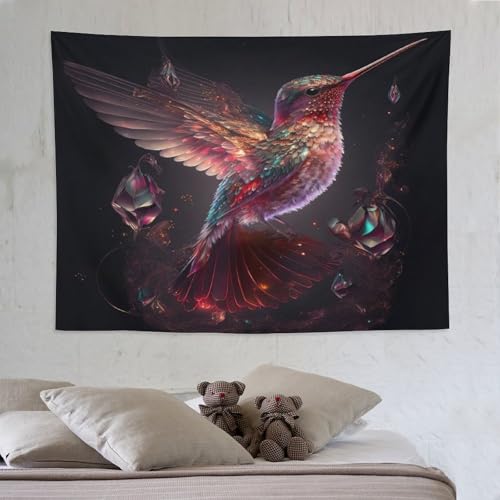 LCWWW Kolibri Tapisserie 3D Druck Robbe Wandteppich Aesthetic Wand Teppiche,für Wohnzimmer Schlafzimme Tapestry 150×200cm von LCWWW