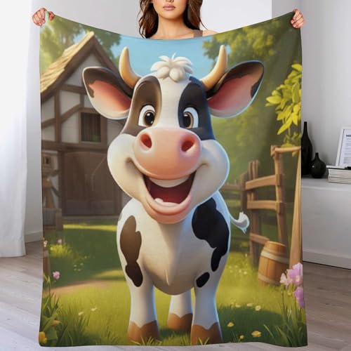 LCWWW Kuh Decke Vier Jahreszeiten Bett Wohndecke Sofadecke Couchdecke Flannel Sofaüberwurf Weich Und Flauschig Fleecedecke 130×180cm LCWWW Kuh Decke Vier Jahreszeiten Bett Wohndecke Sofadecke Couchdecke Flannel Sofaüberwurf Weich Und Flauschig Fleecedecke 130×180cm von LCWWW
