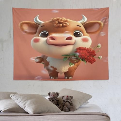 LCWWW Kuh Wandteppich 3d Drucken Wandbehang Tapisserie Für Zimmerdekoration Wanddekorationskunst 150×200cm LCWWW Kuh Wandteppich 3d Drucken Wandbehang Tapisserie Für Zimmerdekoration Wanddekorationskunst 150×200cm von LCWWW