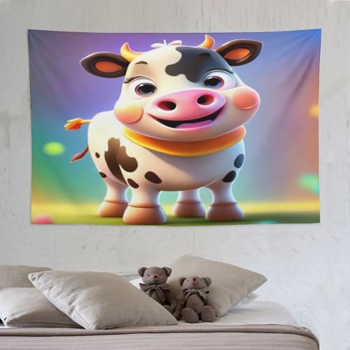 LCWWW Kuh Wandteppich Wandtuch Wandbehang, Wandteppiche Aesthetic, Tapisserie Für Schlafzimmer, Home Dekor Wandtücher 150×230cm LCWWW Kuh Wandteppich Wandtuch Wandbehang, Wandteppiche Aesthetic, Tapisserie Für Schlafzimmer, Home Dekor Wandtücher 150×230cm von LCWWW