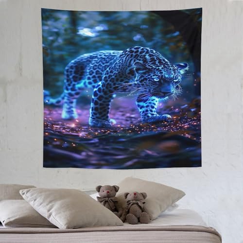 LCWWW Leopard Tapisserie, Wandteppich Wandtuch Multicolor Aus Polyester, Heimdekorationen Für Schlafzimmer Wohnzimmer Kinderzimmer, 150×150cm LCWWW Leopard Tapisserie, Wandteppich Wandtuch Multicolor Aus Polyester, Heimdekorationen Für Schlafzimmer Wohnzimmer Kinderzimmer, 150×150cm von LCWWW