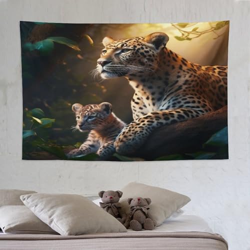 LCWWW Leopard Tapisserie Wandbehang,Polyester Wandteppich, Wandtücher Für Zimmer Wohnheim Schlafazimmer 150×230cm LCWWW Leopard Tapisserie Wandbehang,Polyester Wandteppich, Wandtücher Für Zimmer Wohnheim Schlafazimmer 150×230cm von LCWWW