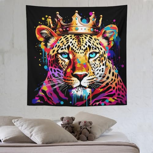 LCWWW Leopard Wandteppich Wandbehang Tapisserie Für Männer Frauen Schlafzimmer Ästhetischer Wandteppiche Für Wohnheimdekoration 150×150cm LCWWW Leopard Wandteppich Wandbehang Tapisserie Für Männer Frauen Schlafzimmer Ästhetischer Wandteppiche Für Wohnheimdekoration 150×150cm von LCWWW
