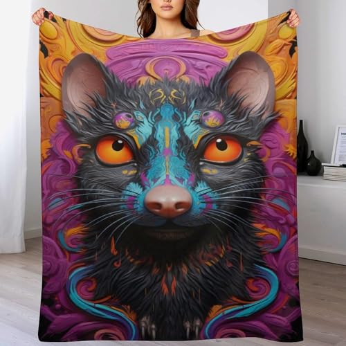 LCWWW Maus Decke Flannel Sofadecke Strandtuch Teppich Picknickdecke Weich Umhang Für Schlafzimmer, Alle Jahreszeiten 180×200cm von LCWWW