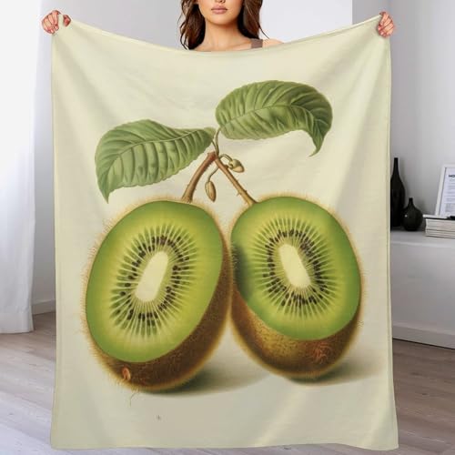 LCWWW Obst Fleece Decke, Weiche Kuscheldecken, Leichte, Gemütliche Flannel Sofadecke/Couchdecke Für Erwachsene, Wohndecke 100×130cm von LCWWW