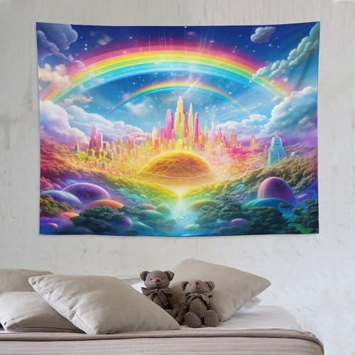 LCWWW Rainbow Schloss Wandteppich Wandbehang,Überwurf Wandteppiche Für Wohnzimmer, Wohnkultur,Tapisserie Wandkunst Für Schlafzimmer 150×200cm LCWWW Rainbow Schloss Wandteppich Wandbehang,Überwurf Wandteppiche Für Wohnzimmer, Wohnkultur,Tapisserie Wandkunst Für Schlafzimmer 150×200cm von LCWWW