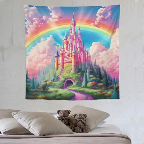 LCWWW Rainbow Schloss Wandteppich Wandbehang Für Wohnzimmer Tapisserie Schlafzimmer Wohnheim Wandtuch Wanddeko 150×150cm LCWWW Rainbow Schloss Wandteppich Wandbehang Für Wohnzimmer Tapisserie Schlafzimmer Wohnheim Wandtuch Wanddeko 150×150cm von LCWWW