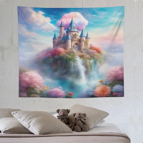 LCWWW Schloss Wandteppich, Tapisserie Wandbehang Für Wohnzimmer Schlafzimmer Wohnheim Wanddeko 130×150cm LCWWW Schloss Wandteppich, Tapisserie Wandbehang Für Wohnzimmer Schlafzimmer Wohnheim Wanddeko 130×150cm von LCWWW