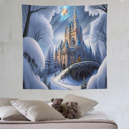 LCWWW Schloss Wandteppich, Tapisserie Wandbehang Für Wohnzimmer Schlafzimmer Wohnheim Wanddeko 150×150cm LCWWW Schloss Wandteppich, Tapisserie Wandbehang Für Wohnzimmer Schlafzimmer Wohnheim Wanddeko 150×150cm von LCWWW