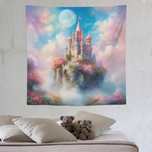 LCWWW Schloss Wandteppich 3D-gedruckt Wandbehang Tapisserie Für Zimmerdekoration Tapestry Raumdekoration 150×150cm LCWWW Schloss Wandteppich 3D-gedruckt Wandbehang Tapisserie Für Zimmerdekoration Tapestry Raumdekoration 150×150cm von LCWWW